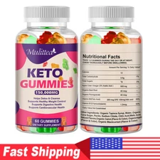 Keto BHB Diet Gummies-Fat Burner ACV Weight Loss Appetite Suppressant 150,000mg