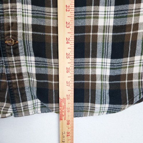Camisa Carhartt Para Hombre Grande Marrón Negra Franela a Cuadros Manga Larga Botón Delantero - Imagen 5 de 10