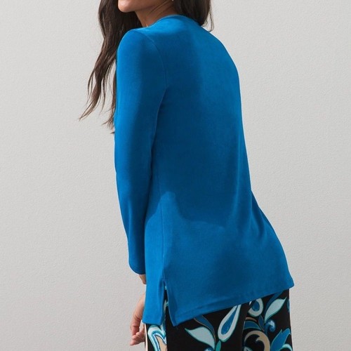 Chico's Travelers Hardware Twist blau Langarm Tunika 3 16 XL - Bild 11 von 13