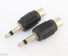 4pcs 1/8" 3.5mm Mono Male to Phono RCA Female Jack Connector Adapter Converter