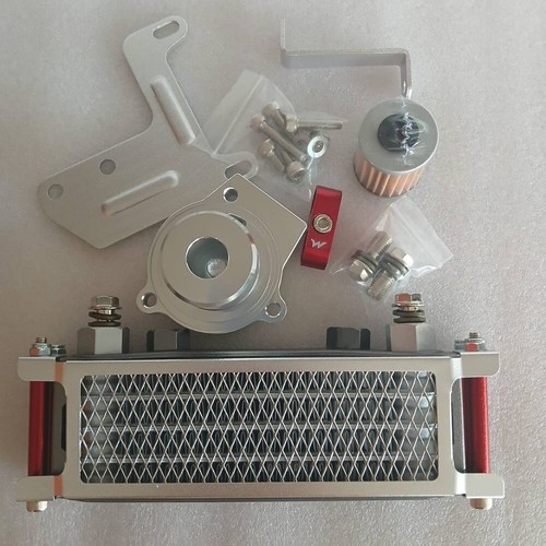 Morin Oil Cooler KLX140-150/D-Tracker With Adapter Head and Braided Parts Cable - Imagen 4 de 6