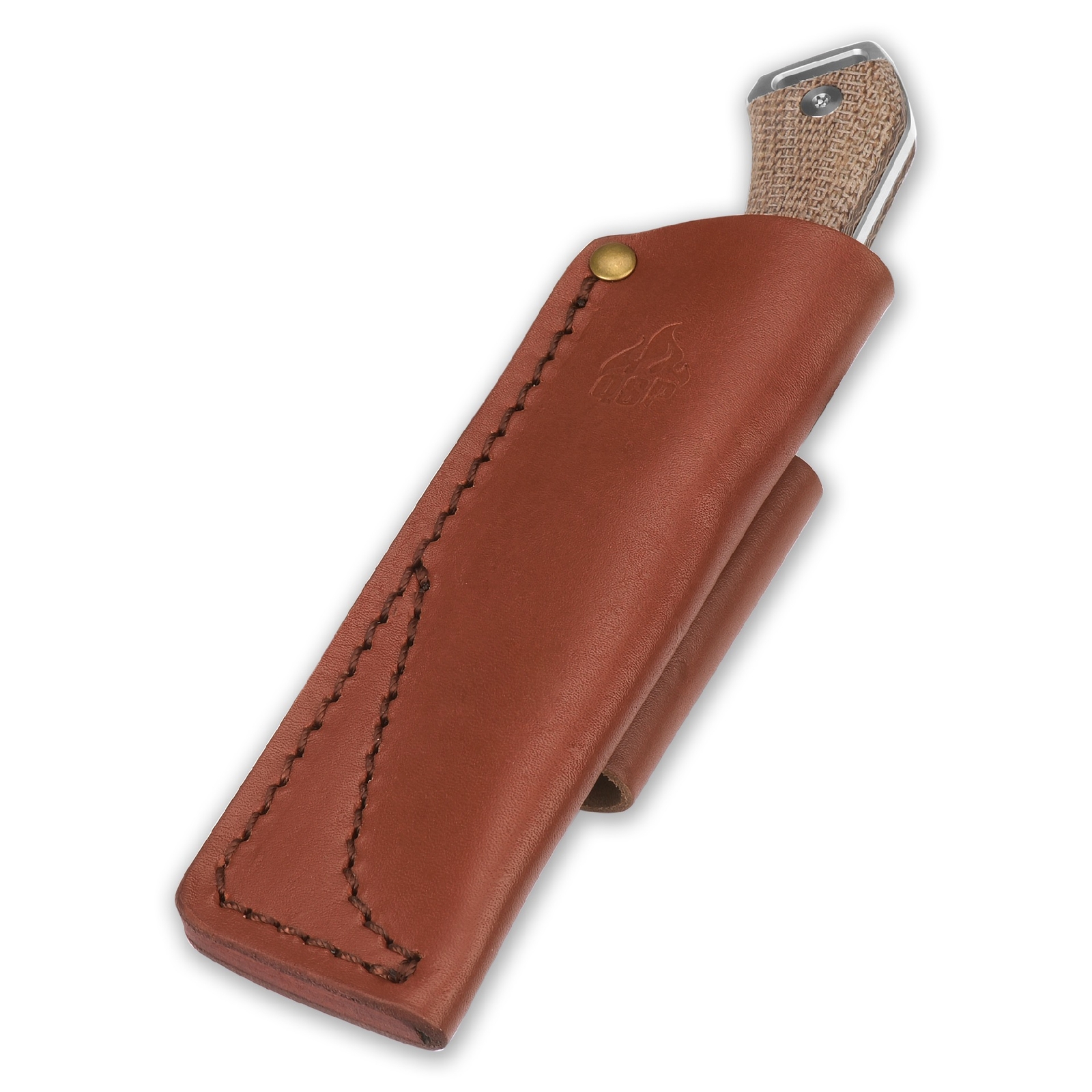 Details zu QSP Knife Workaholic SK03 Böhler N690 Stahl Micarta braun Fixed Lederscheide Beliebter Stammladen