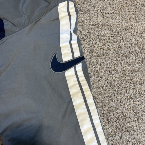 Nike Reversible Winter Coat Boys Youth XLarge 18-20 Gray Navy Hooded Logo - Picture 7 of 14