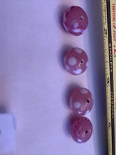 Round Pink and White beads 14 total new Glass