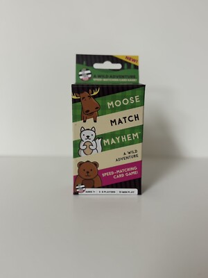 New! 'Moose Match Mayhem' card game. Speed-Matching by 'Taco Cat' guys. sealed