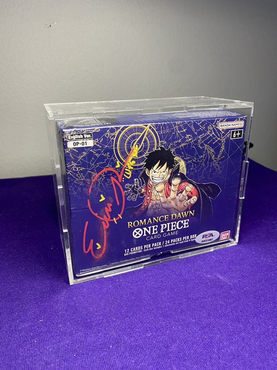 One Piece Romance Dawn OP-01 English Booster Box signed by One Piece Romance Dawn OP-01 English Booster Box signed by