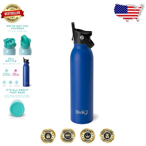 20oz Triple Insulated Travel Water Bottle - Spill Proof & Cup Holder Friendly