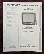 Sams Photofact 3916 Service Manual for Zenith Z25X22S, Z25X22SM