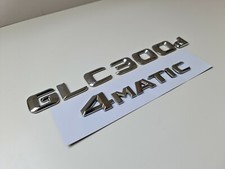 GLC300d 4Matic Silver Chrome Letter Number Rear Boot Badge Emblem For Mercedes