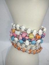 8pc Kids Stretch Bracelet Set Animal Beads Colorful Penguin Turtle Elephant