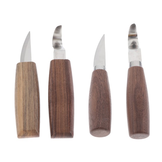 2 Spoon Carving Knives Set Wood arving Kit Hook Knife 
