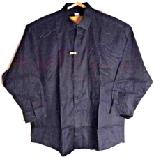 Shirts Pronto Uomo Mens Black Button Down Long Sleeve Sz 18 32/33 NWOT NEW