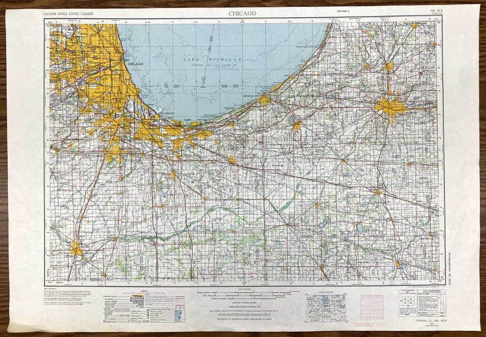 ¡Mapas topográficos originales vintage del Servicio Geológico de Estados Unidos 1:250K! ¡Elige uno! LEER Foto 4 de 4