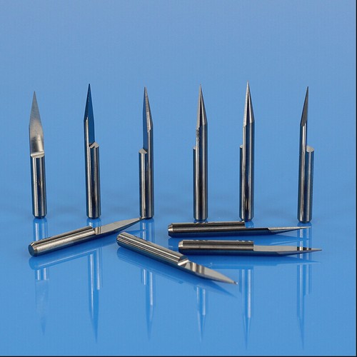 10 piezas de herramientas planas en forma de CNC de 3,175 mm brocas de perforación de corte de metal grabado a 20 °C - Imagen 2 de 10