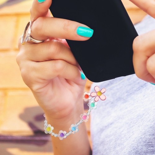 7 Pcs Mobile Phone Bracelet Beaded Lanyard Charms Cellphone Strap Flower - 第 7/11 張圖片
