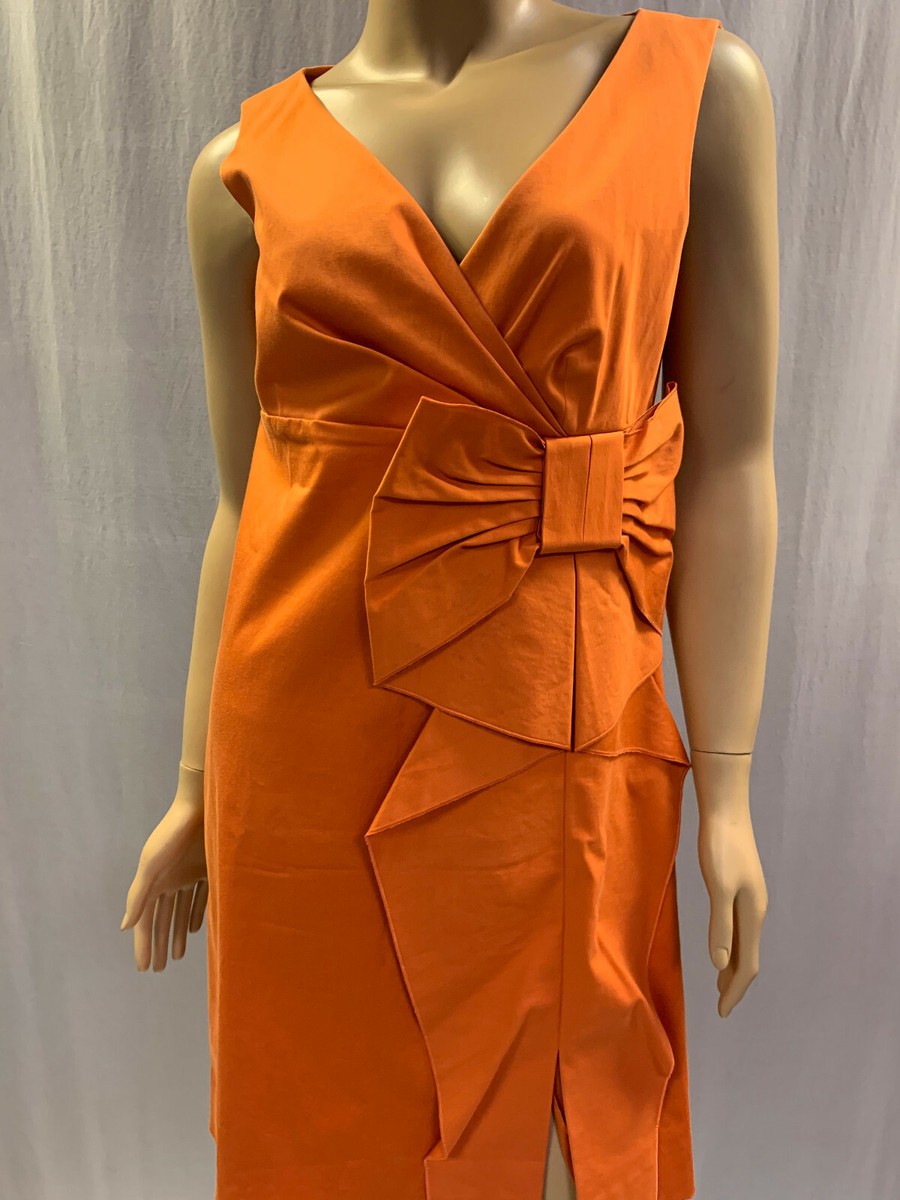 RED VALENTINO サイズ44 セットアップ　ジャケット　ワンピース NEW RED VALENTINO ORANGE BOW DETAIL SHEATH DRESS SZ EU 44 US