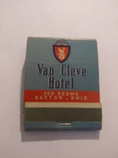 Vintage Matches From Van Cleve Hotel Dayton Ohio