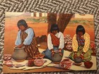 Vintage Postcard - Pueblo Indian Women Making Pottery - free postage — photo 1