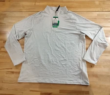 Men's Soybu Gray 4-Way Stretch Easy Care Moisture Wicking 1/4 Zip Shirt XL