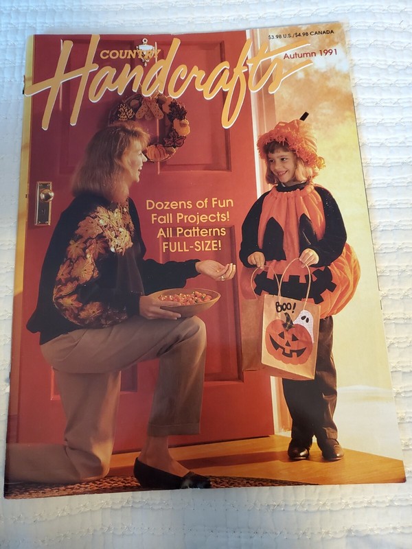 Country Handcrafts Magazine Autumn 1991 Crochet, Knitting, Cross-Stitch Project