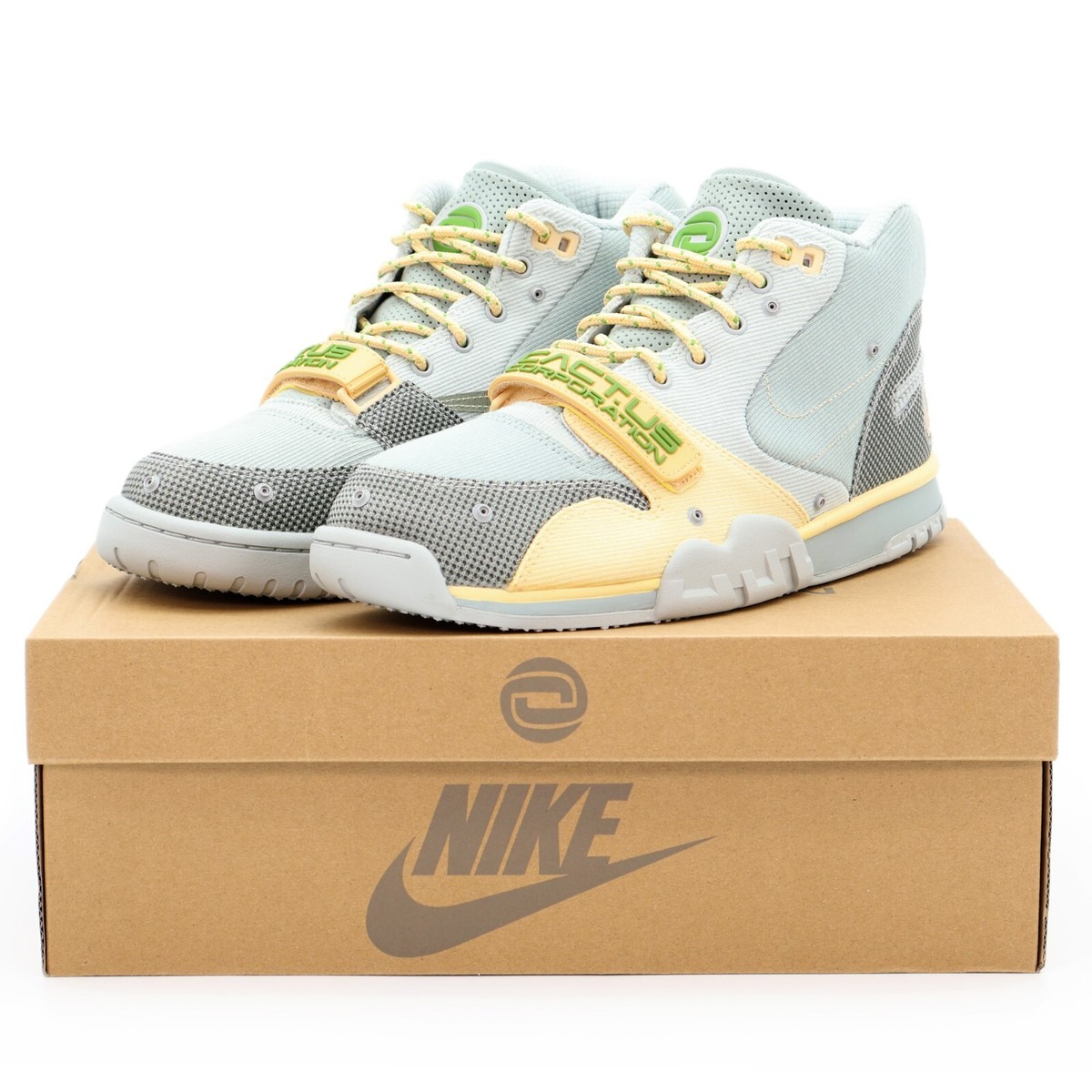DR7515-001 Travis Scott Nike Air Trainer 1 SP Grey Haze and Dusty