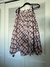 1950s vintage pink plaid circle skirt