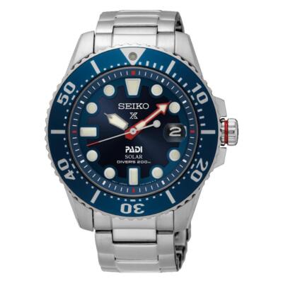Men Watch NEW Seiko Prospex PADI SNE549P1 Solar Special Edition Blue Dial Steel