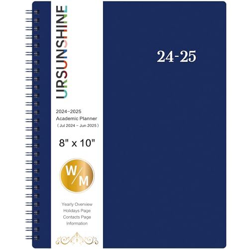 Planner 2024-2025 - Weekly & Monthly 2024-2025 Planner with Printed Tabs, Blue-image