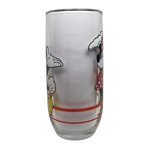 Walt Disney "Mickey and Minnie Mouse" Drinking Glass by Anchor Hocking 6" - Picture 2 of 4