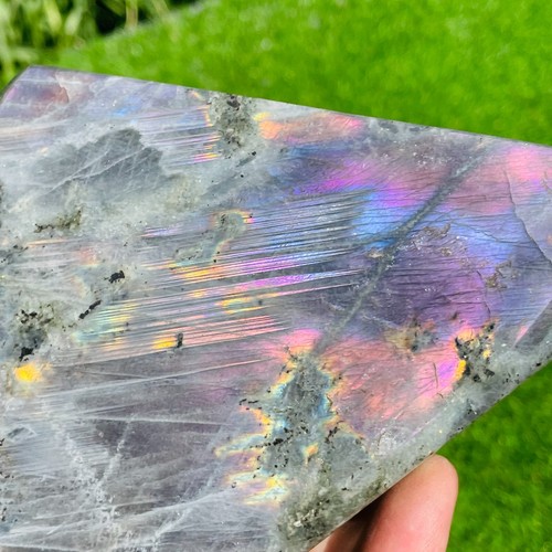 Precioso cristal de cuarzo labradorita púrpura natural 794 g muestra curación - Imagen 13 de 15