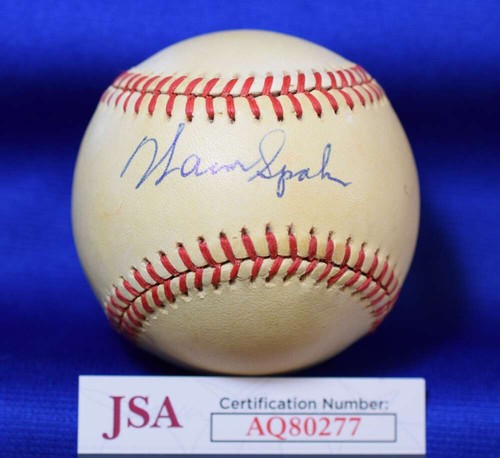 Warren Spahn JSA COA Autograph National League Feeney Signed Baseball