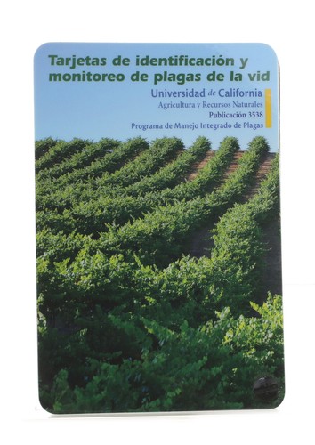 RING-BOUND TARJETAS DE IDENTIFICACION Y MONITOREO DE PLAGAS DE LA VID