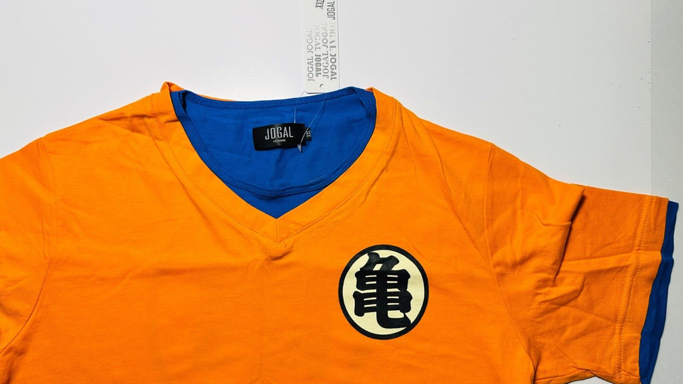Dragon Ball Z Mens TShirt Goku Kame Costume Shirt Orange with blue