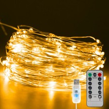 5/10/20m LED Battery Micro Rice Wire Copper Fairy String Lights Party Warm White