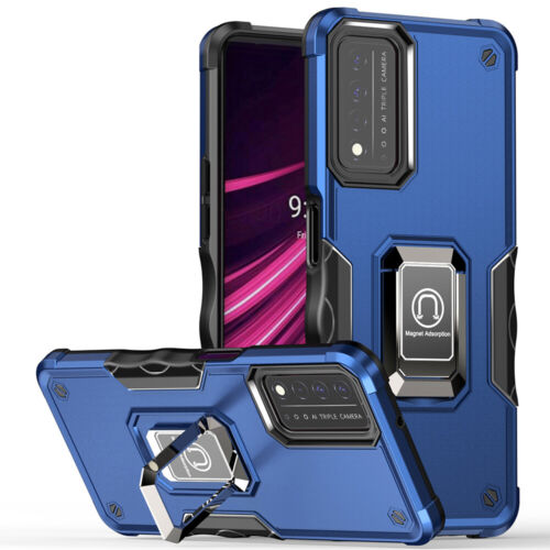 For T-Mobile Revvl V Plus Metal Ring Kickstand Case Dual Layer Shockproof Cover - Picture 19 of 44