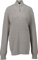 Neu ! Gant Herren Pullover D2. Cotton Wool Rib Half Zip Grau Gr. M
