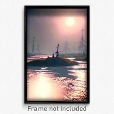 Pixel Art Poster - Shifty Bog (8 Bit Psychedelic Trippy Weird Video Game Print)