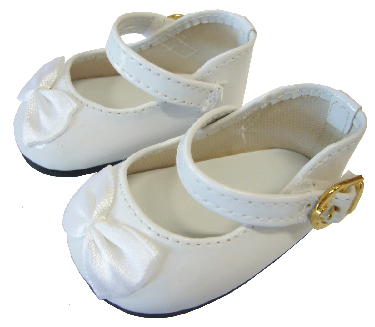 FLASH SALE White Patent Shoes W Satin Bows for 18