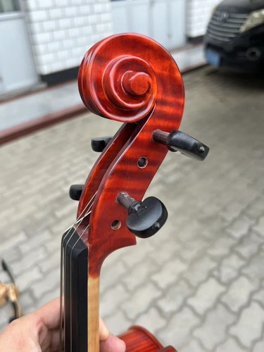 Flames maple Viola 18 inch,Higher Rib,Hand Made Big Rich Deep bass Sound - Picture 10 of 11