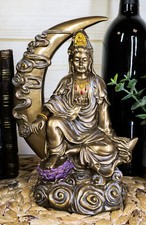 Buddha Water Moon Kuan Yin Sitting On Crescen...