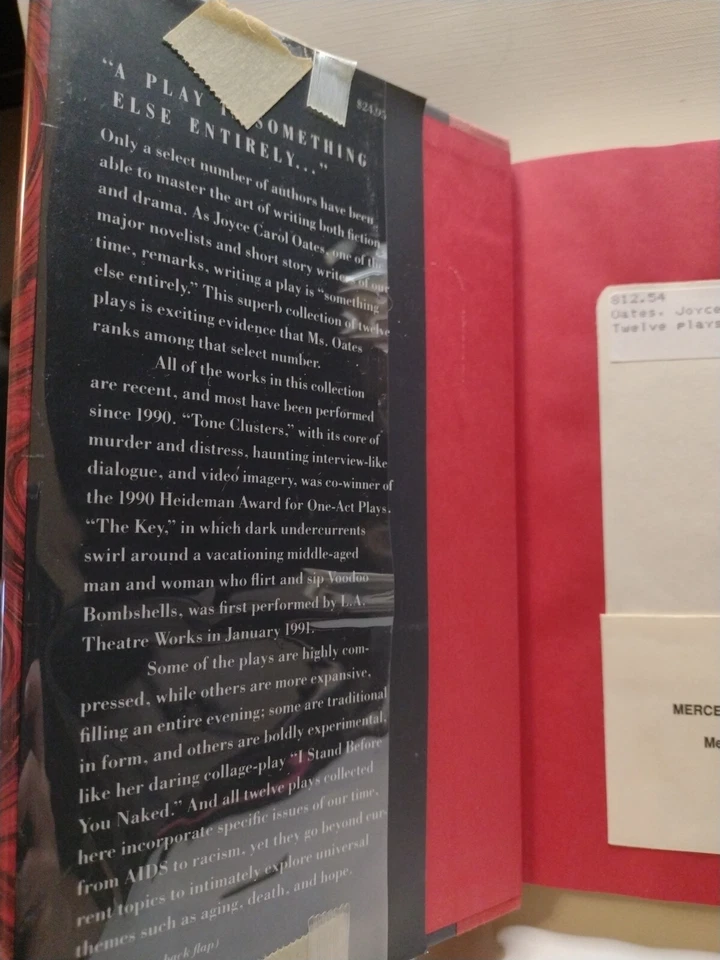 Twelve Plays by Joyce Carol Oates -1991 -HCwDJ -1st Print -ExLibrary  - Image 3 of 4
