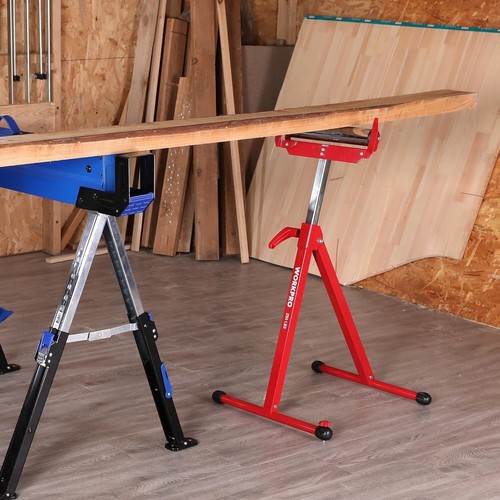 WORKPRO Heavy Duty Folding Roller Stand Height Adjustable 250LB Load Capacity US - Picture 7 of 24