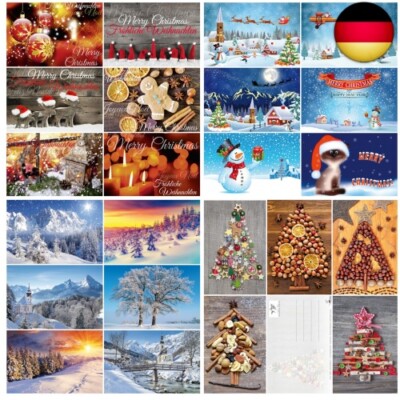 Edition Colibri Weihnachtskarten: 100er-Weihnachtskarten-Set, Postkarten-Set