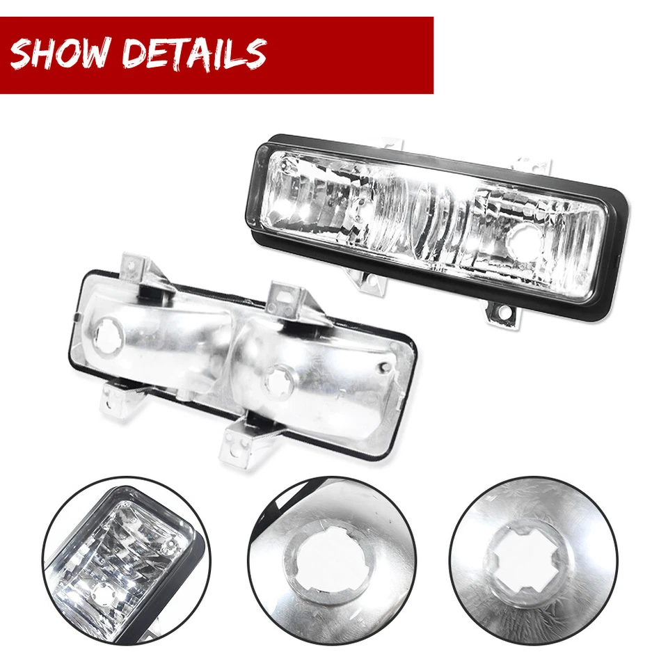 Corner Marker Signal Parking Light Pair Set for Chevy GMC Van Jimmy Pickup Truck - Image 3 of 4