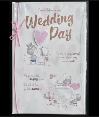 Glückwunschkarte zum Hochzeitstag Liebe/Glück/Paar 3D Grußkarte