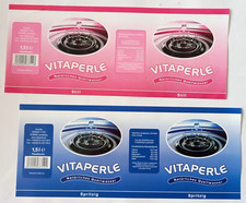 2 alte Etiketten :  " VITAPERLE " , Schillerbrunnen Bad Lauchstädt , rar !!