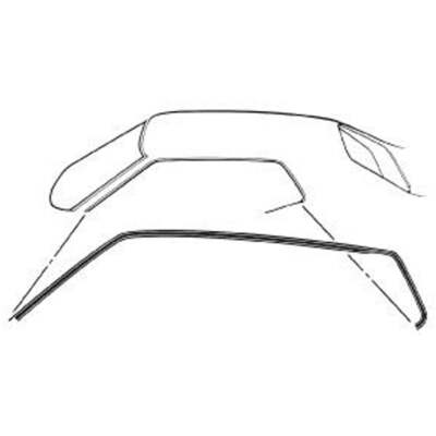 CJ Classics Roofrail Weatherstrip Pair Mustang Coupe/ Fastback 1971-1973