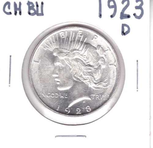 1923-D Peace Dollar, Great Strike, Original Mint Luster   Choice BU
