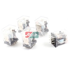 A● 5 Pcs HH53PL 11 Pins 3PDT Red LED Indicator Light Power Relay