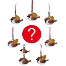 Blind Box Japanese Netsuke Sparrow Cute Bird Figure 1 Random Phone Strap Charm